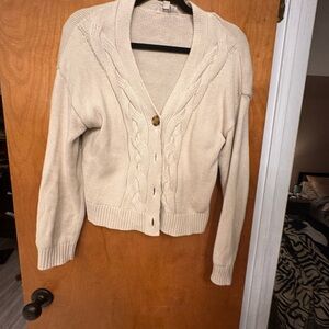 Loft Cotton Cable Knit Cardigan